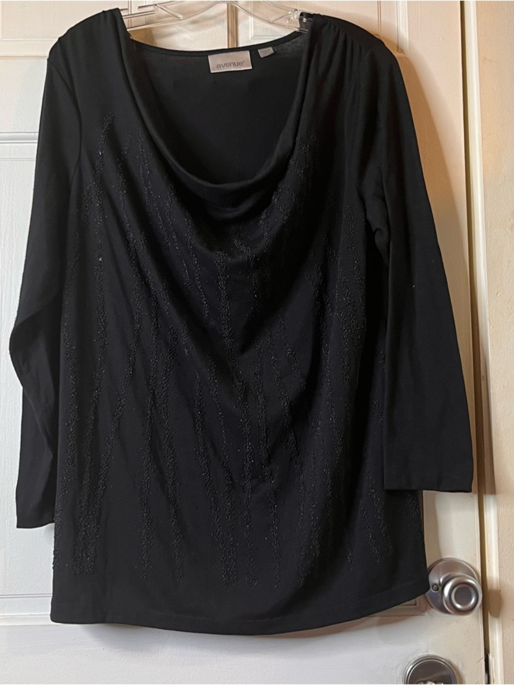 Avenue Black Knit Pullover Top